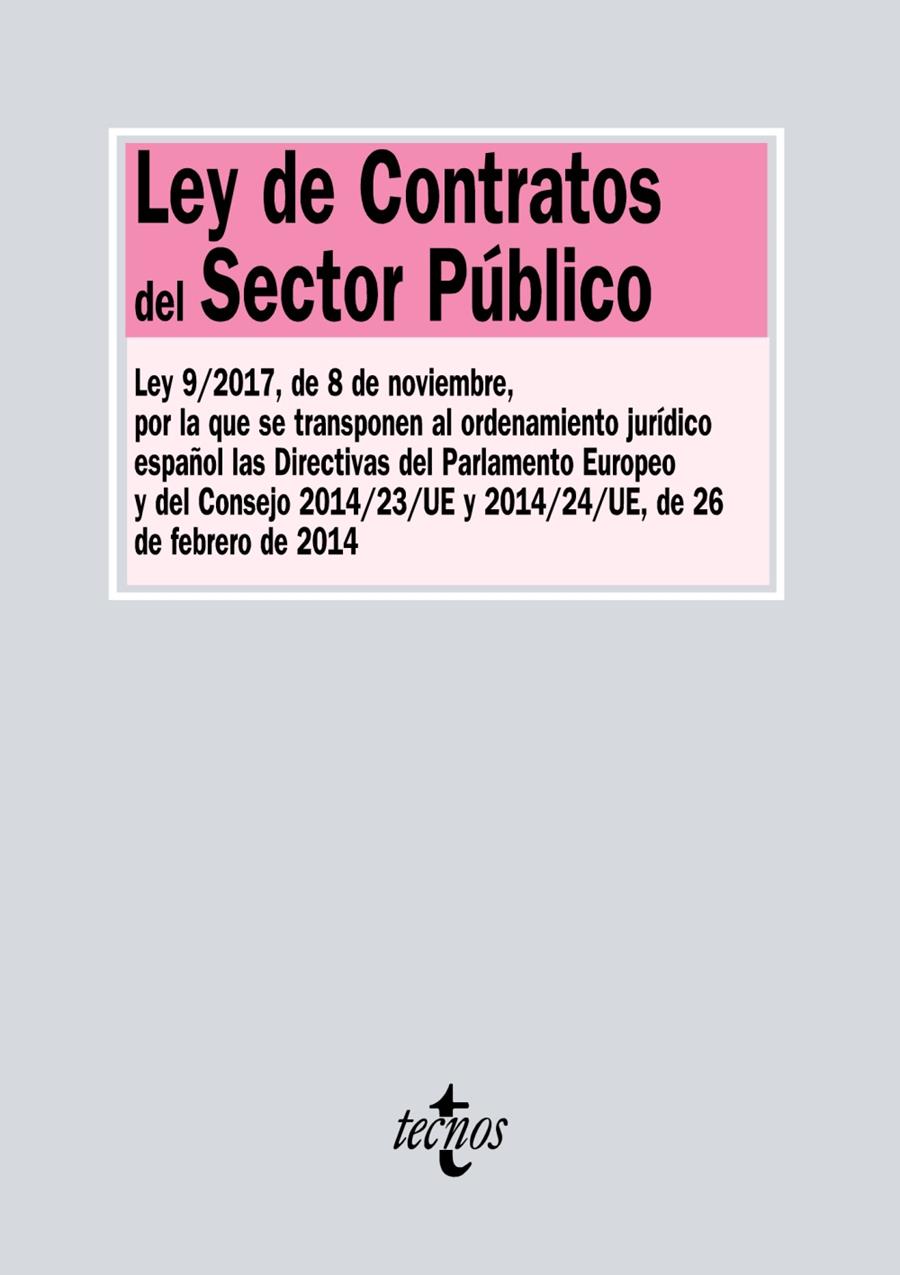 Ley de Contratos del Sector Público | 9788430973972 | Editorial Tecnos