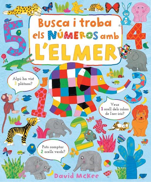L'Elmer. Llibre de cartró - Busca i troba els números amb l'Elmer | 9788448863425 | McKee, David
