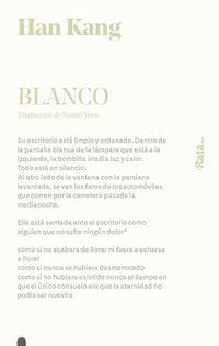 Blanco | 9788416738519 | Han Kang