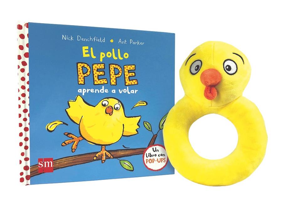Pack libro + sonajero El pollo Pepe aprende a volar | 9788413922737 | Denchfield, Nick