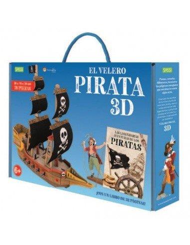 El Velero Pirata 3D. 3D Carton. Con maqueta. Edic. ilustrado (Español) | 9788418127526 | M. Gaule/F. Legimi