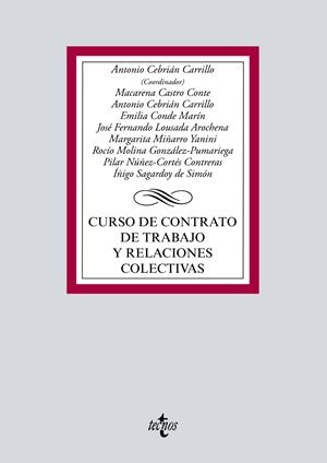 Curso de contrato de trabajo y relaciones colectivas | 9788430976034 | Cebrián Carrillo, Antonio/Castro Conte, Macarena/Conde Marín, Emilia/Miñarro Yanini, Margarita/Molin